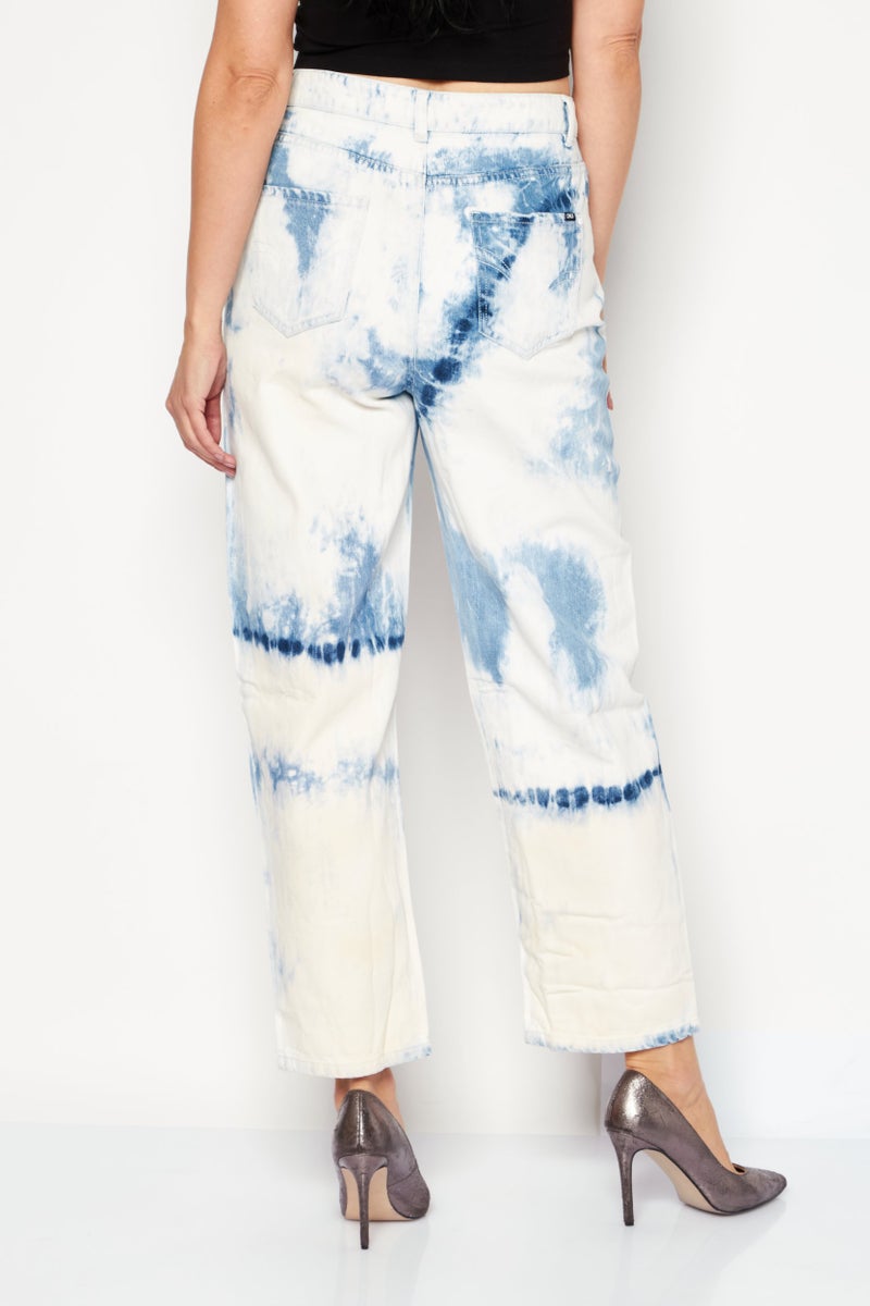 ONLY Women Balloon Fit Acid Washed Non Stretchable Jeans, White - Image 4